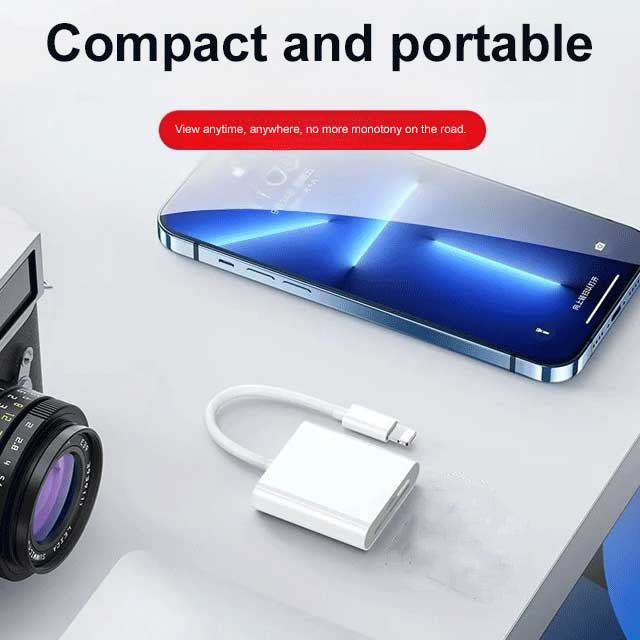 5-in-1 Card Reader with Dual USB-C Adapter and Fast Charging
