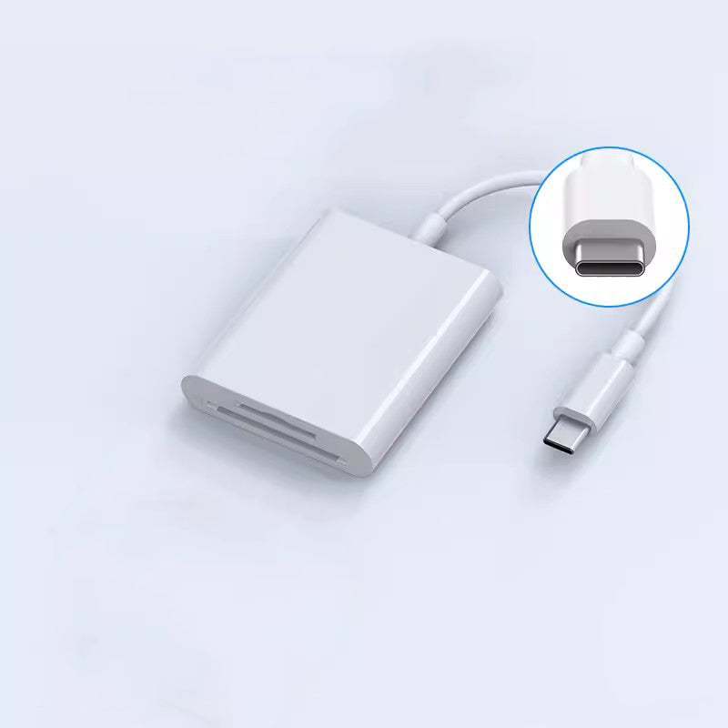 5-in-1 Card Reader with Dual USB-C Adapter and Fast Charging