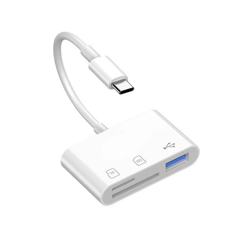 5-in-1 Card Reader with Dual USB-C Adapter and Fast Charging