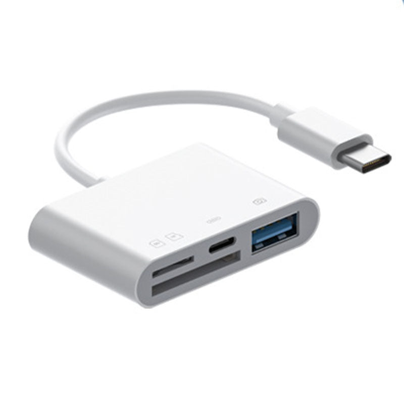 5-in-1 Card Reader with Dual USB-C Adapter and Fast Charging