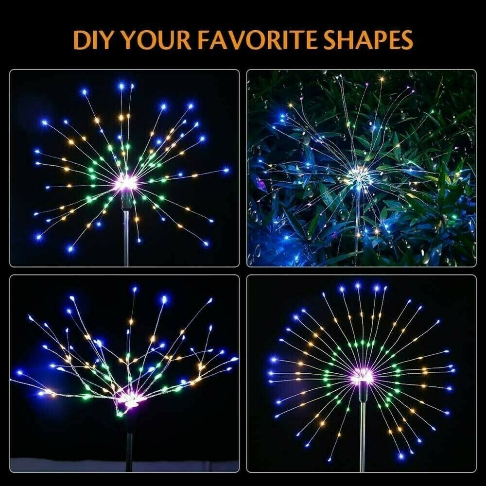 Waterproof Solar Garden Fireworks Light with 120 LEDs