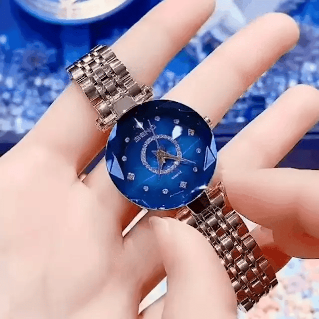 Elegant Shining Rose Gold Gradient Dial Ladies' Watch