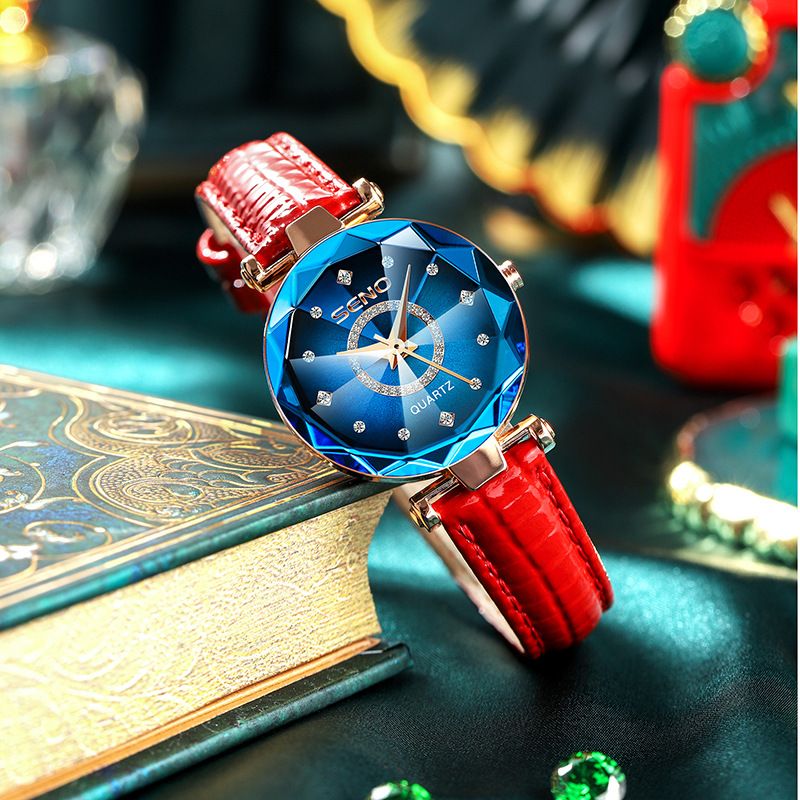 Elegant Shining Rose Gold Gradient Dial Ladies' Watch