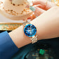Elegant Shining Rose Gold Gradient Dial Ladies' Watch