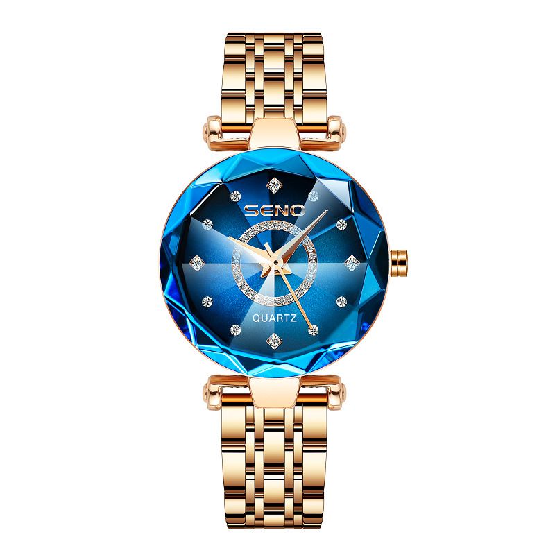 Elegant Shining Rose Gold Gradient Dial Ladies' Watch
