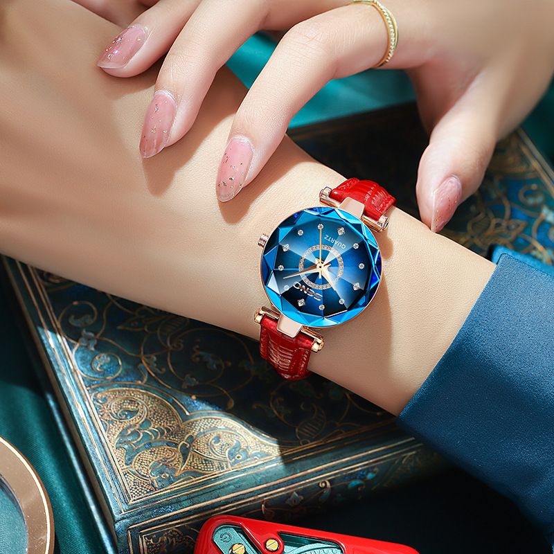 Elegant Shining Rose Gold Gradient Dial Ladies' Watch