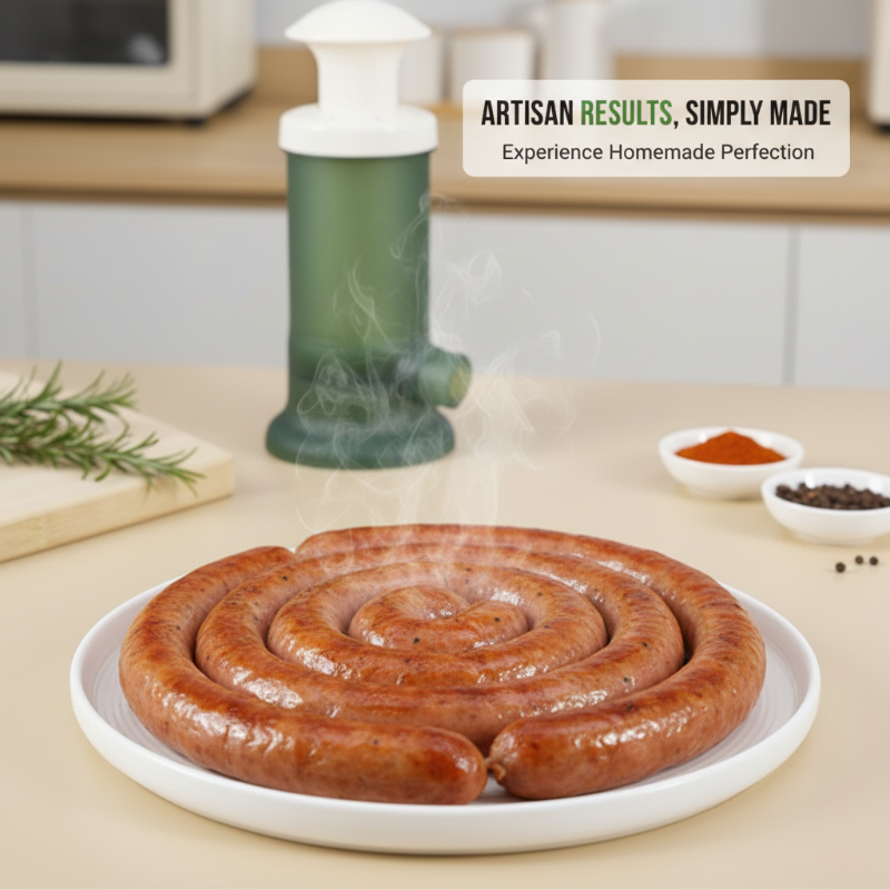 Manual Household Sausage Stuffer Machine with 4 Stuffing Tubes