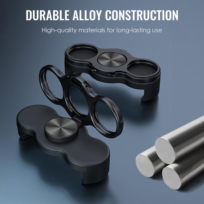 Dual-Ring Three-Finger Back Clip Phone Holder