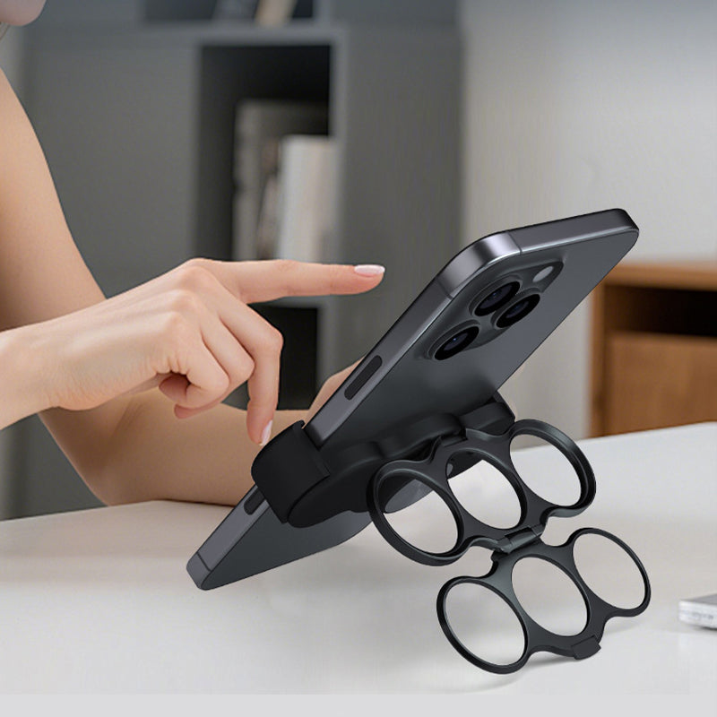 Dual-Ring Three-Finger Back Clip Phone Holder