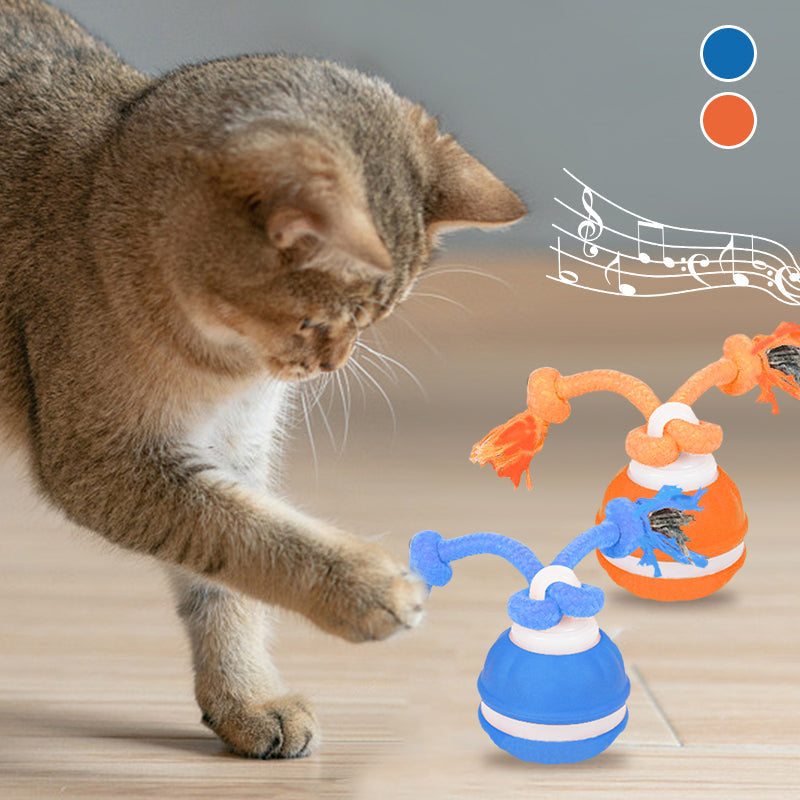 Interactive Rolling Cat Ball with Bird Sounds