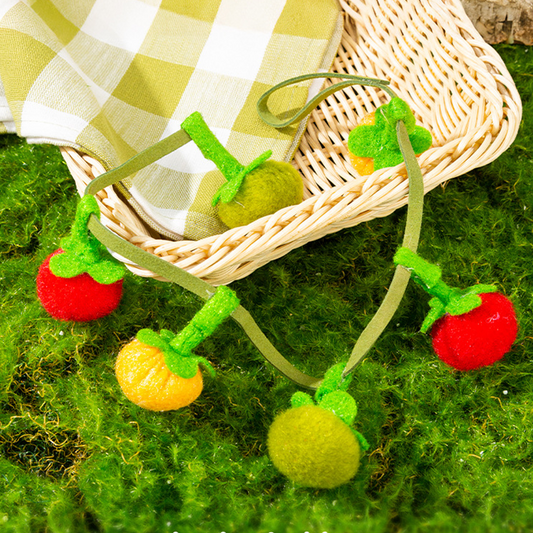 Interactive Fruit-Shaped Catnip Toy String with Bells