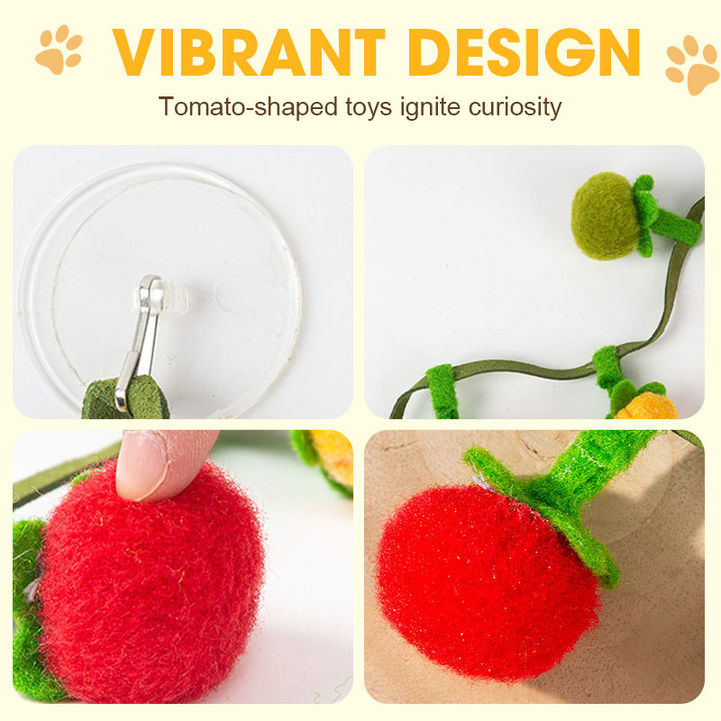 Interactive Fruit-Shaped Catnip Toy String with Bells