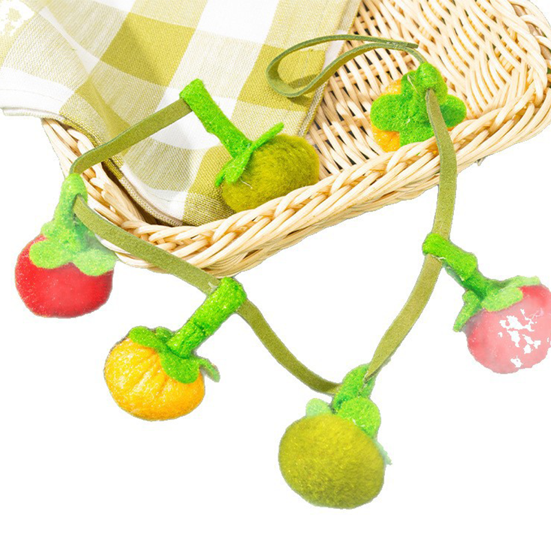 Interactive Fruit-Shaped Catnip Toy String with Bells