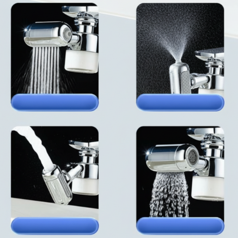4-Mode Swivel Faucet Aerator Extender with Filter
