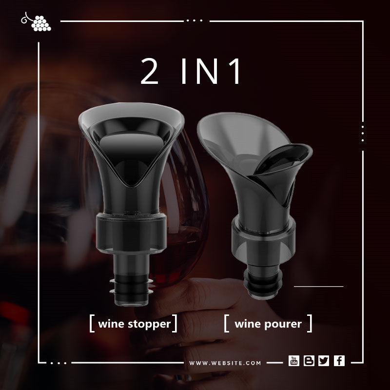 2-in-1 Red Wine Stopper and Pourer