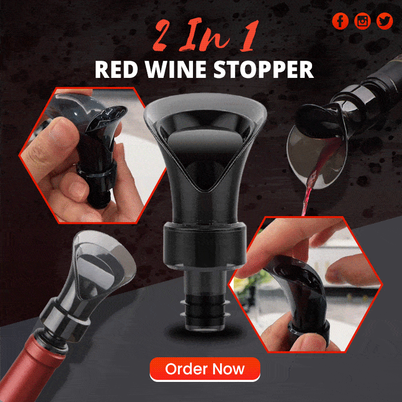 2-in-1 Red Wine Stopper and Pourer