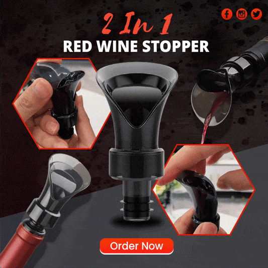 2-in-1 Red Wine Stopper and Pourer