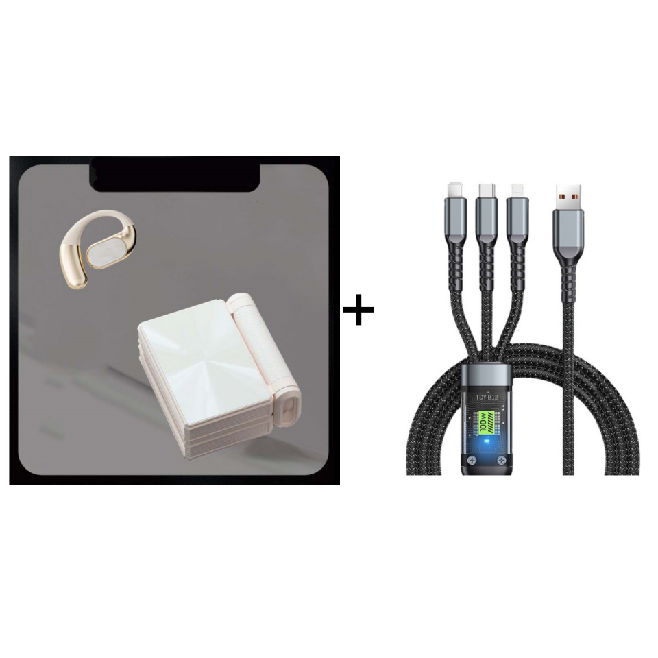 Wireless Open-Ear Earbuds Bluetooth 6.0 IPX5 Sweatproof with Touch Control