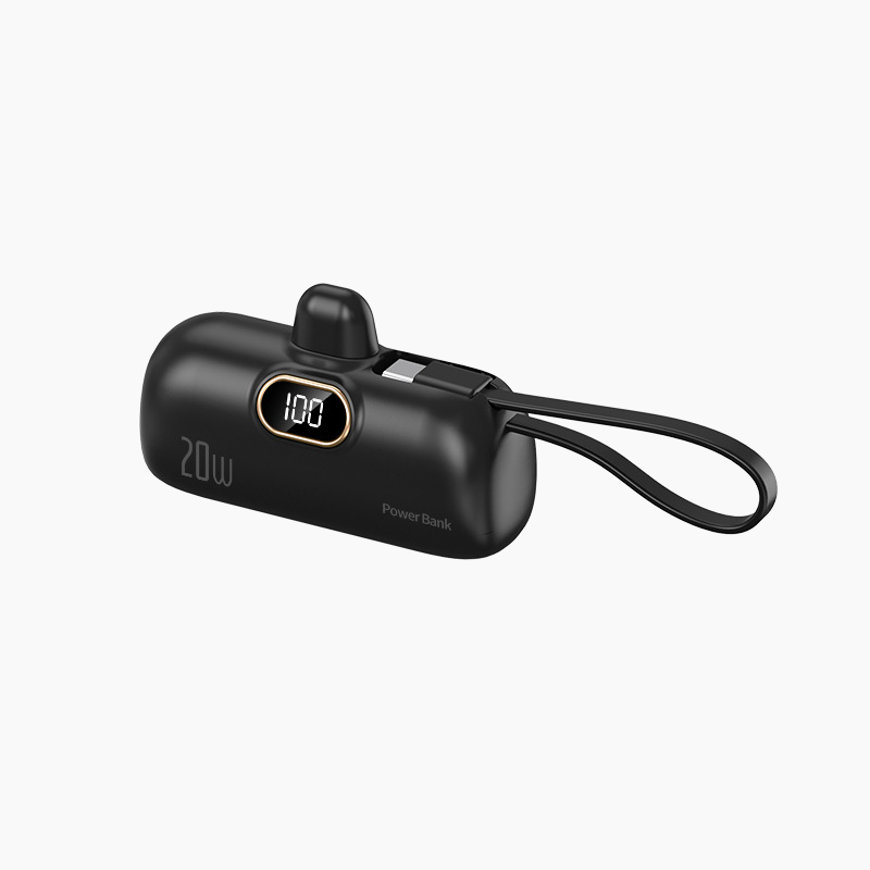 5000mAh Mini Portable Power Bank with Digital Display and 22.5W Fast Charging