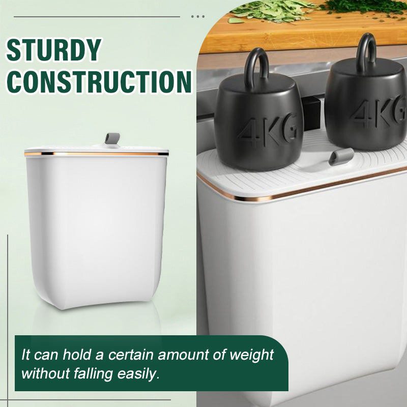 Wall-Mounted Trash Can with Flip Lid