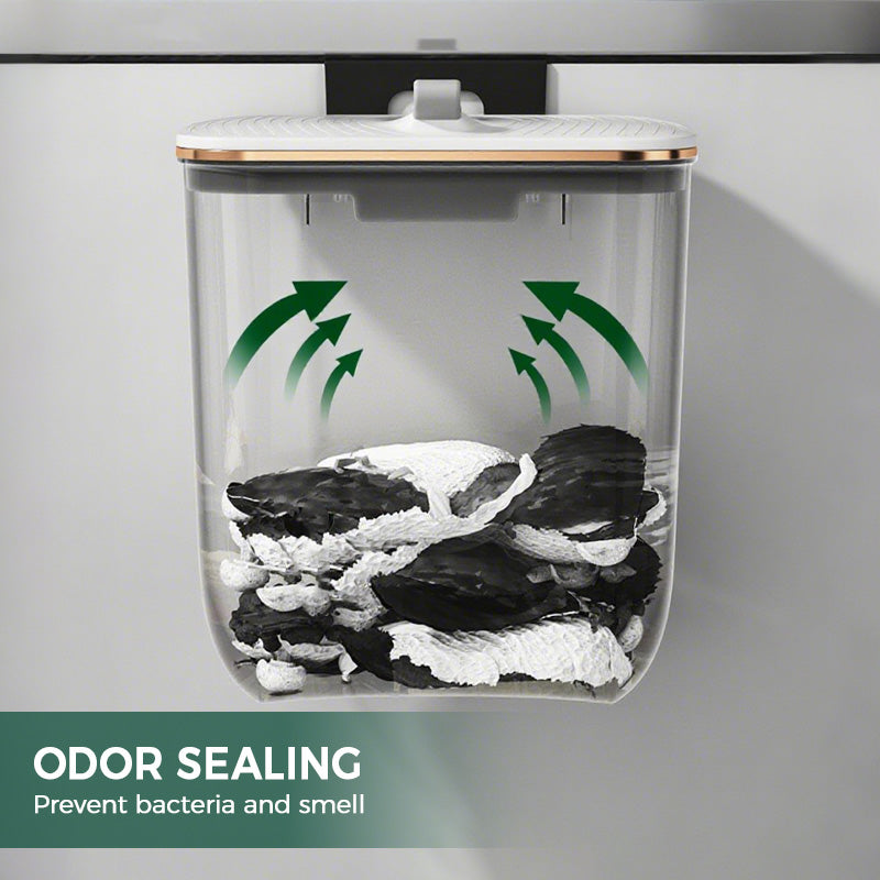 Wall-Mounted Trash Can with Flip Lid