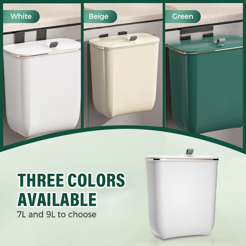 Wall-Mounted Trash Can with Flip Lid