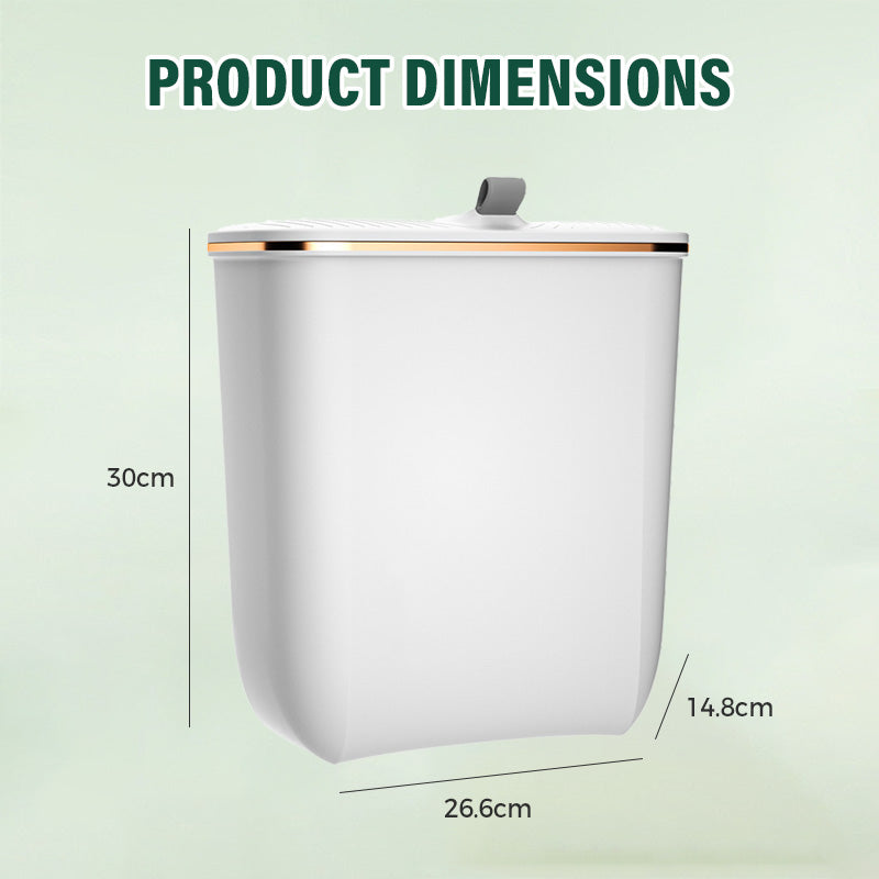 Wall-Mounted Trash Can with Flip Lid