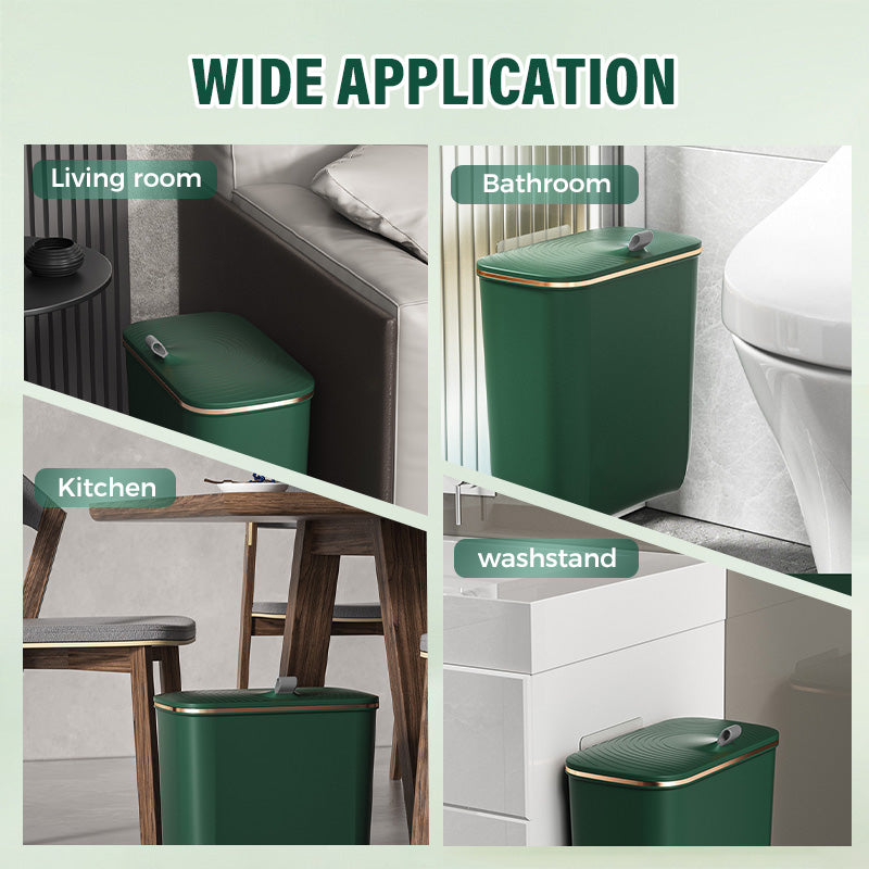 Wall-Mounted Trash Can with Flip Lid
