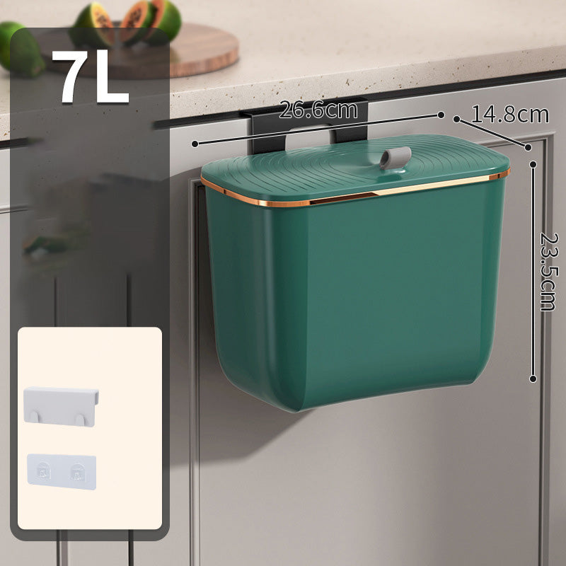 Wall-Mounted Trash Can with Flip Lid
