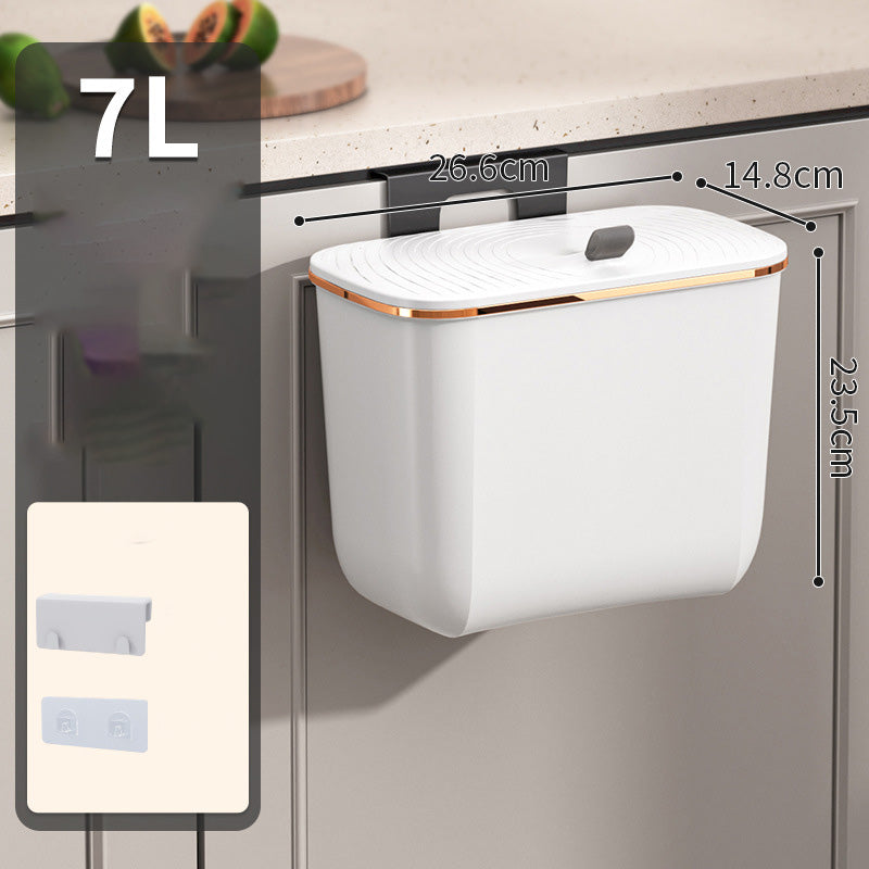 Wall-Mounted Trash Can with Flip Lid