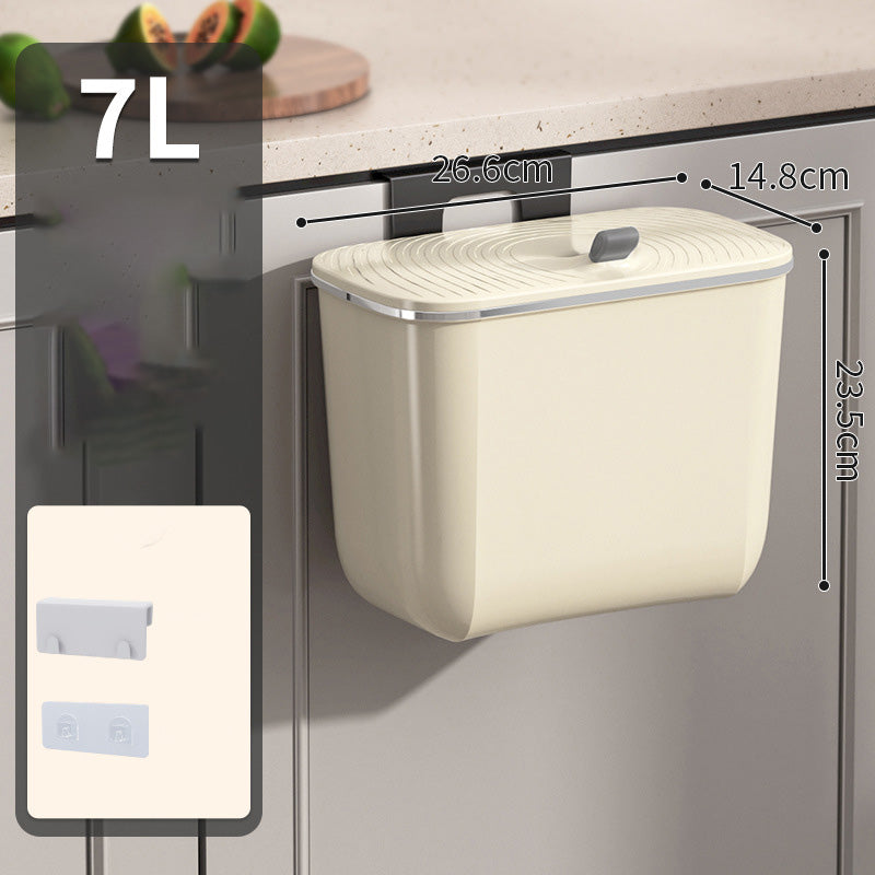 Wall-Mounted Trash Can with Flip Lid