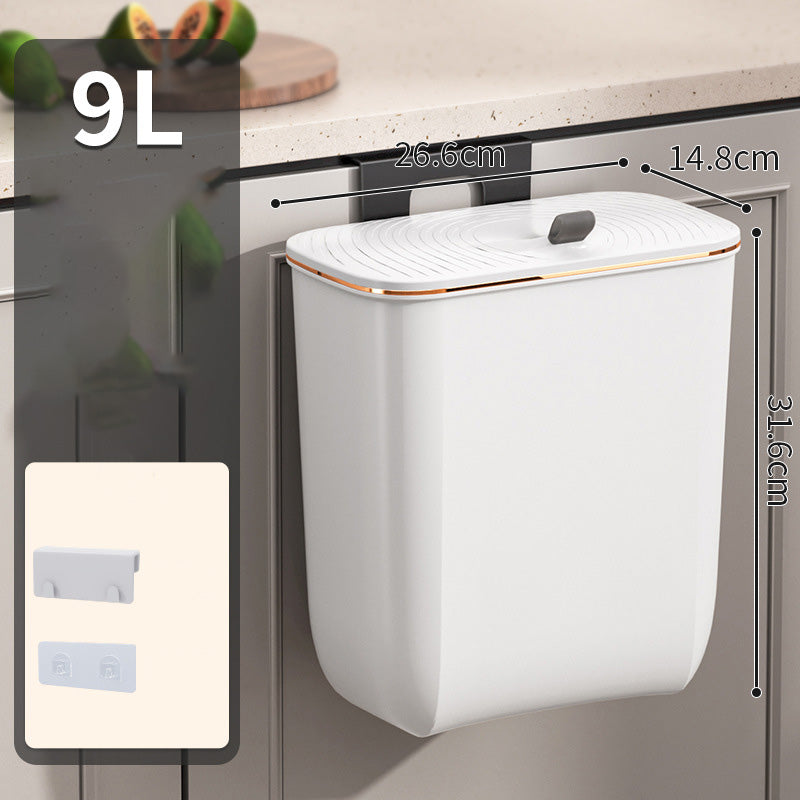 Wall-Mounted Trash Can with Flip Lid
