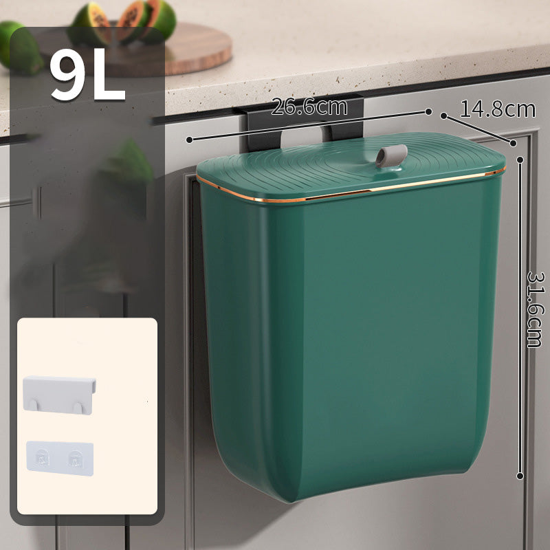 Wall-Mounted Trash Can with Flip Lid