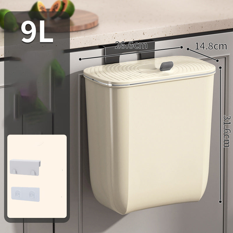 Wall-Mounted Trash Can with Flip Lid