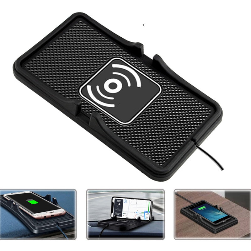 10W Wireless Car Charger Pad with Integrated Phone Stand