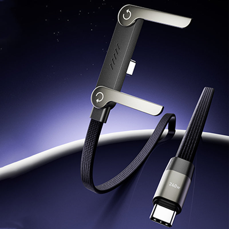 2-in-1 Invisible Holder Charger Cable 240W Fast Charging