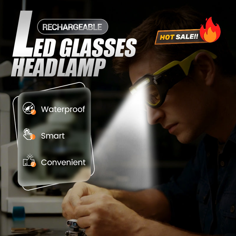 Rechargeable Motion Sensor LED Glasses Headlamp