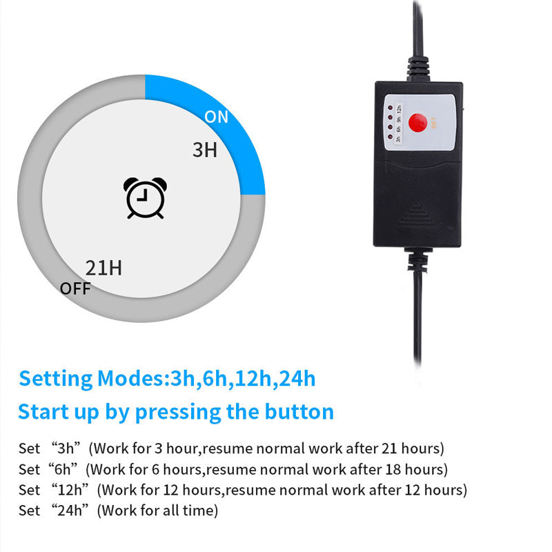 Submersible UV Sterilizer with Timer for Aquarium Water Treatment