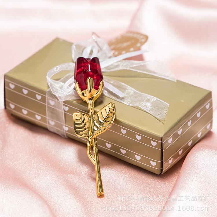 Eternal Love Metal Crystal Rose