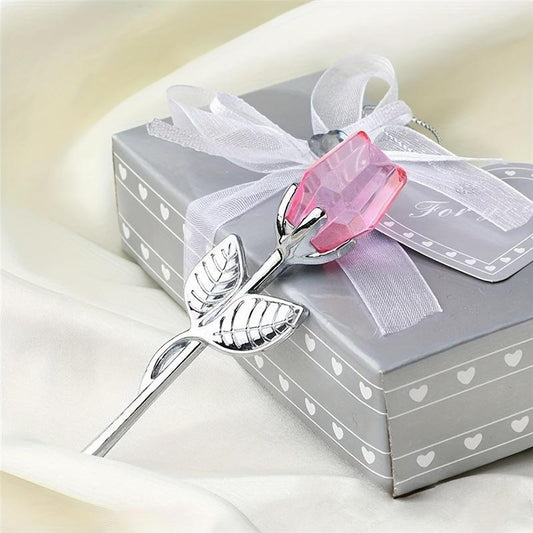 Eternal Love Metal Crystal Rose