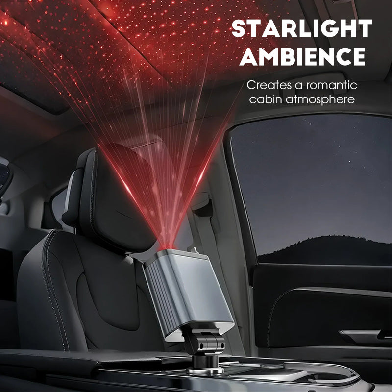 4-in-1 Car Charger 90W with Retractable Cables and Starlight Projector