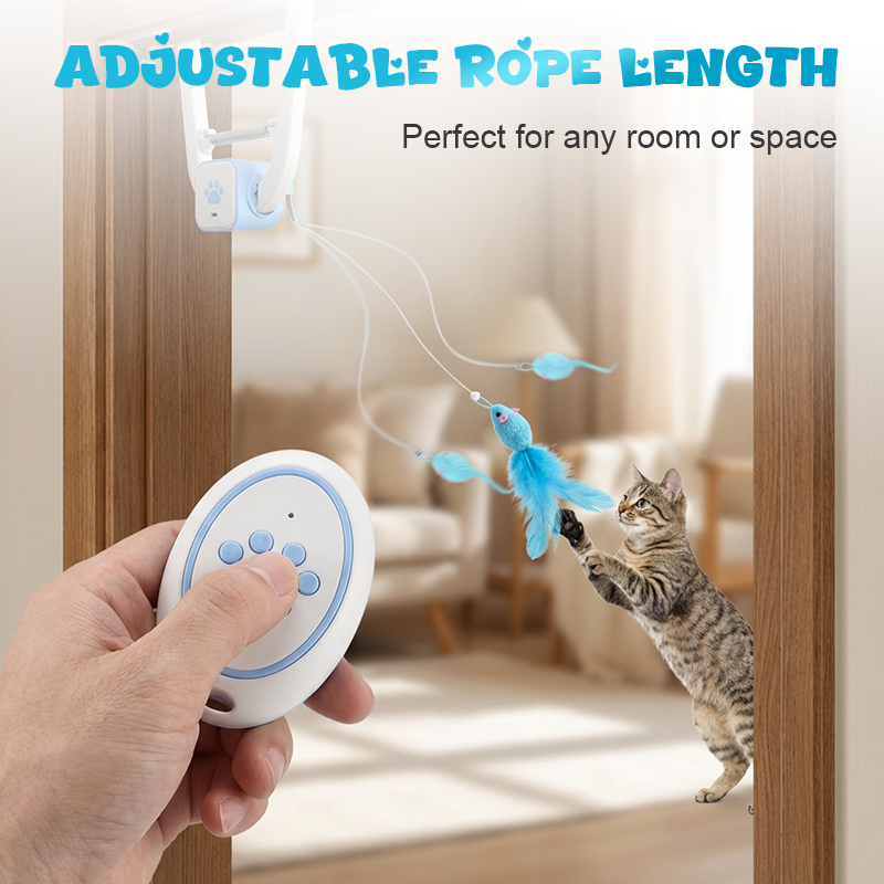 Interactive Remote Control Hanging Cat Toy