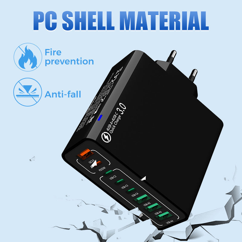 8-Port USB Fast Charger with Smart Charging Technology