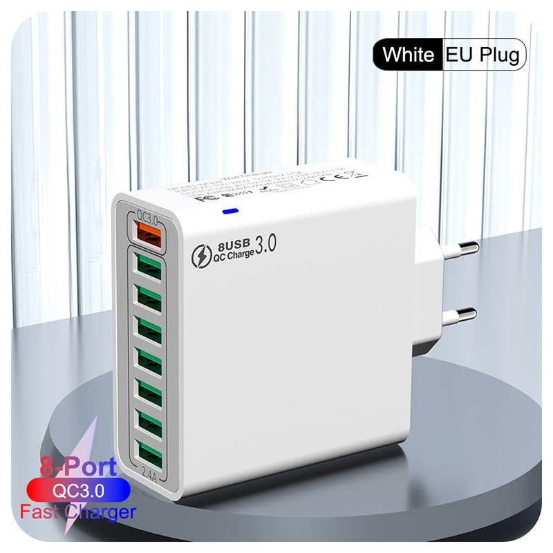 8-Port USB Fast Charger with Smart Charging Technology