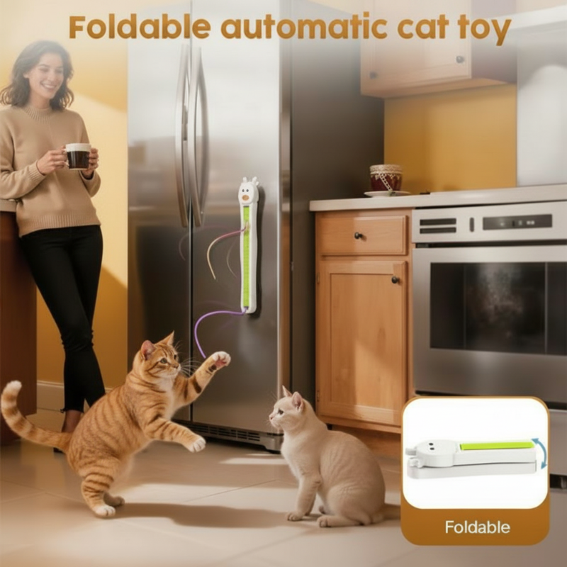 Mounted Automatic Moving Enrichment Cat Toy