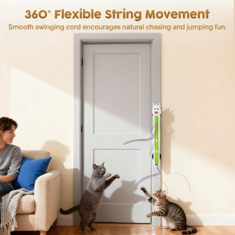 Mounted Automatic Moving Enrichment Cat Toy