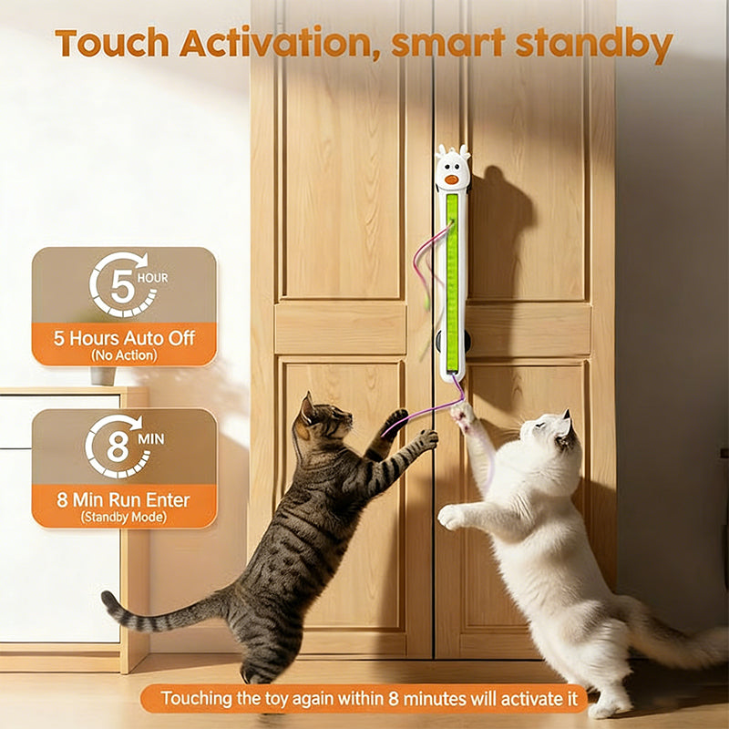Mounted Automatic Moving Enrichment Cat Toy