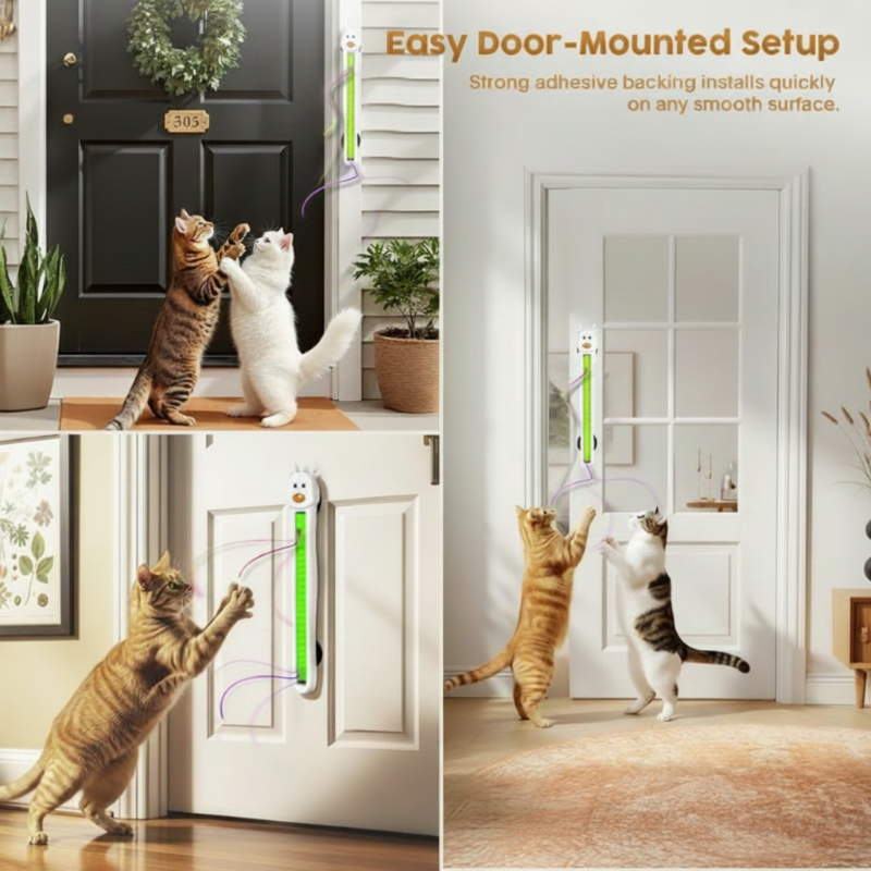 Mounted Automatic Moving Enrichment Cat Toy