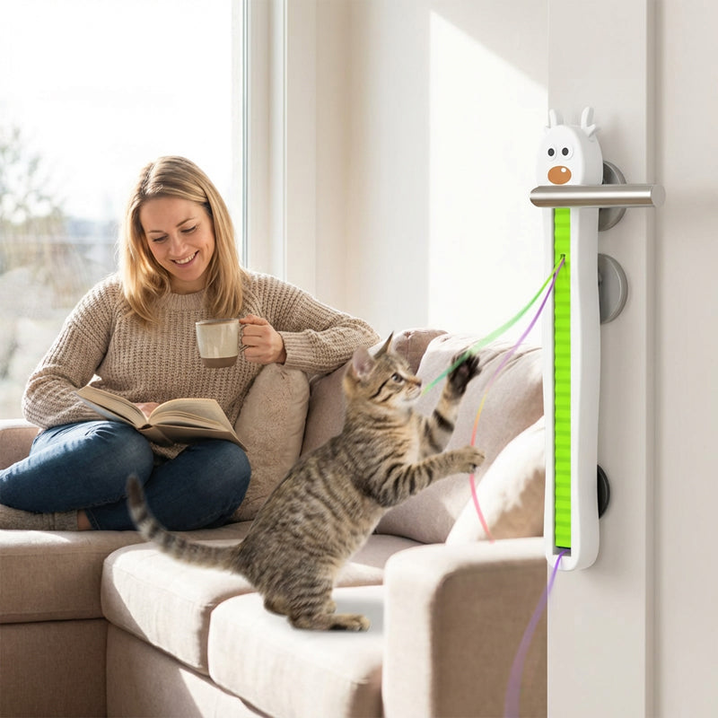 Mounted Automatic Moving Enrichment Cat Toy
