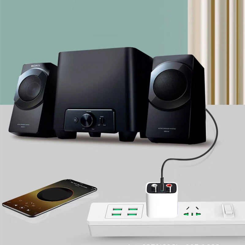 Hi-Fi Stereo Bluetooth 5.3 Audio Adapter with AUX/RCA Output